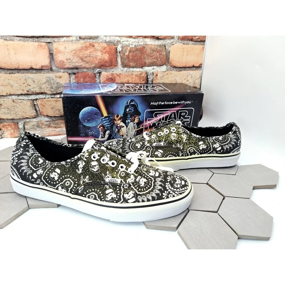 Vans x Star Wars 2014 Authentic‎ Stormtrooper Paisley Bandana Men Sz 12 May 4th